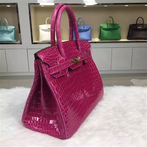 birkin bag pink crocodile.